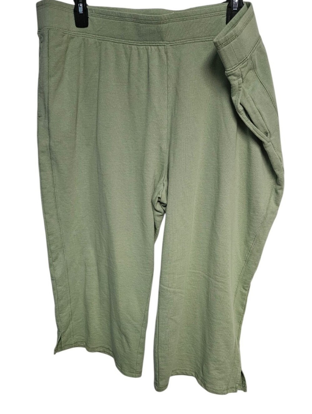 AnyBody Sage Green Knit Wide-Leg Pants
